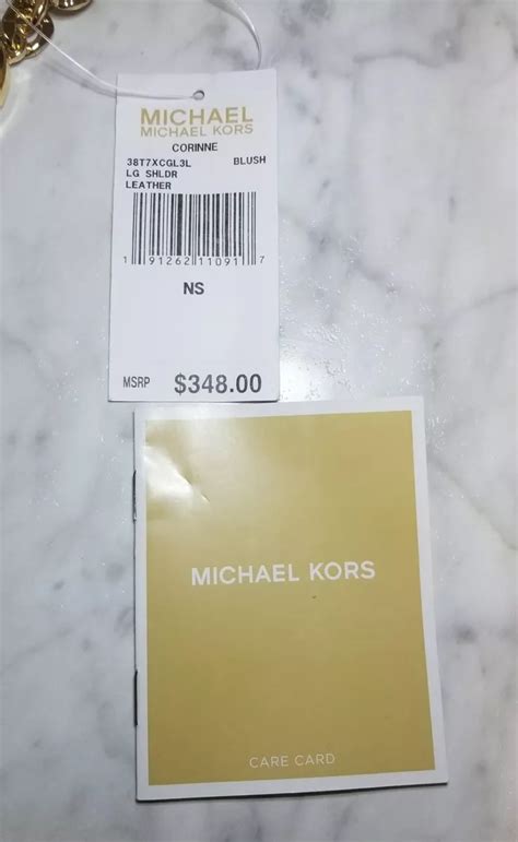 michael kors care card - Michael Kors purse cleaner.